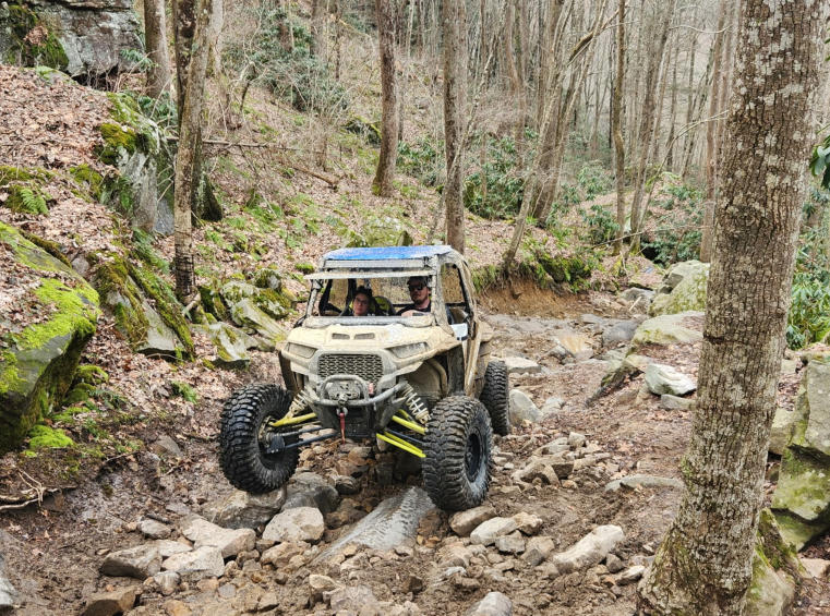a SxS on the Tackett Trail System