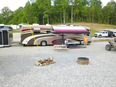Our RV Sites here at Tacketts Hideaway